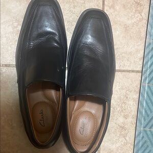 Clarks Men's Black Leather Shoes